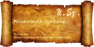 Mindszenti Szelina névjegykártya